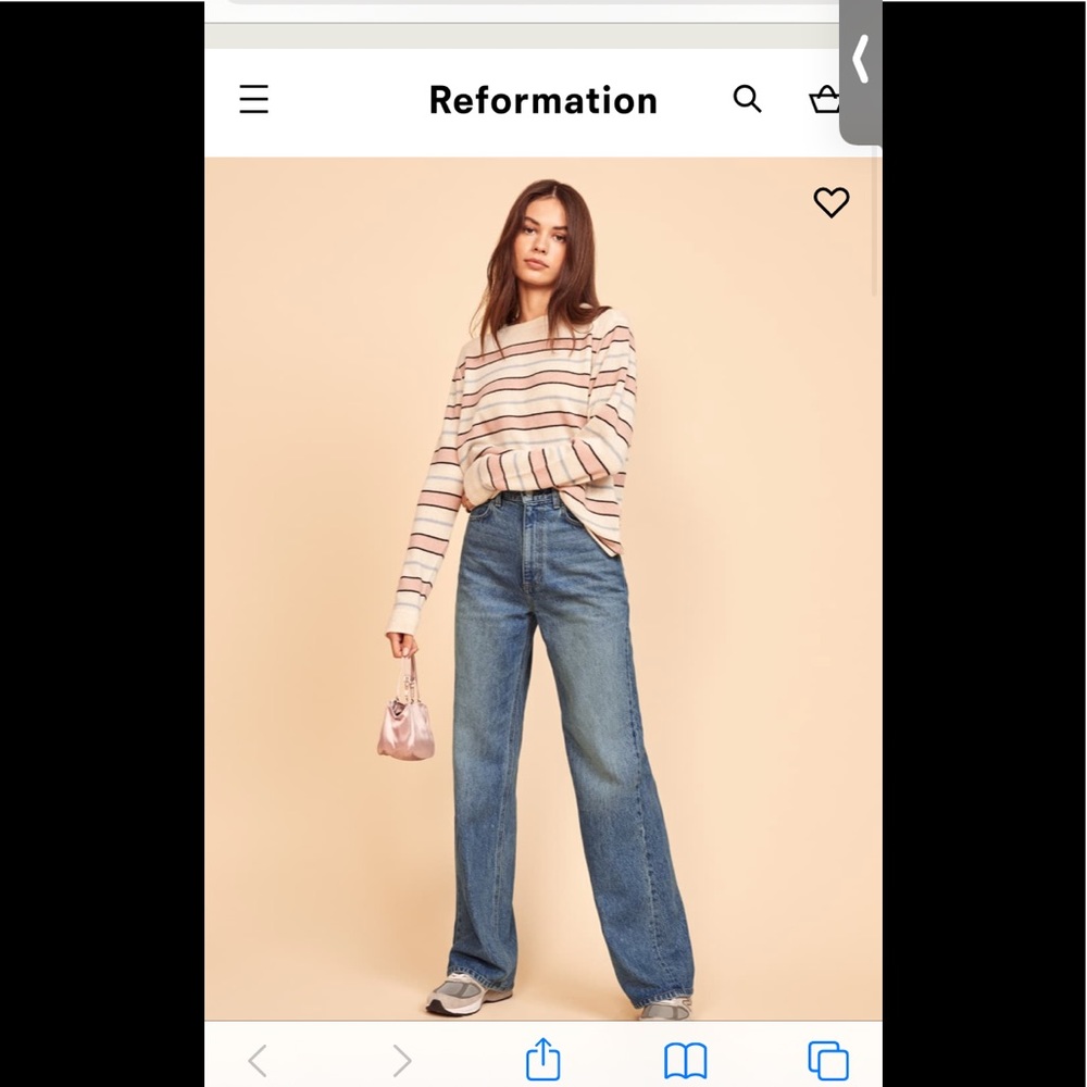 Reformation Hailey Trouser Jean Size 30 NWT